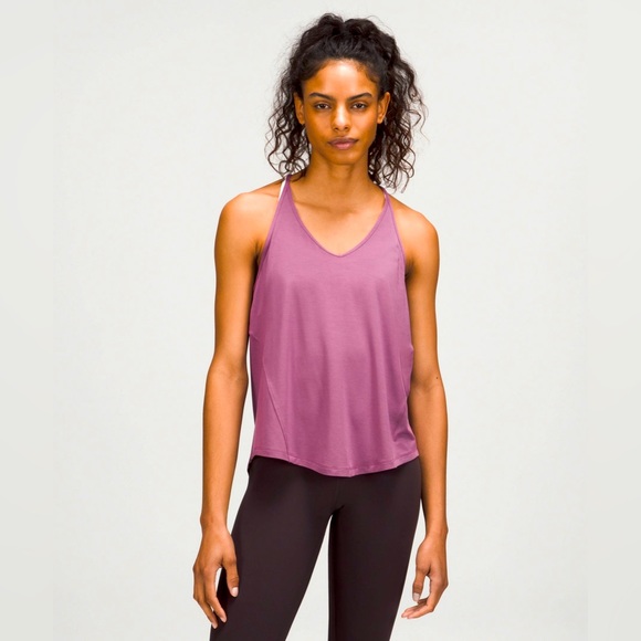 lululemon athletica Tops - Lululemon Modal-Silk Yoga Tank Top (Vintage Plum)